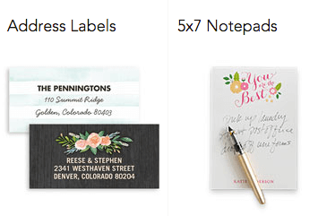 free gift address labels notepad